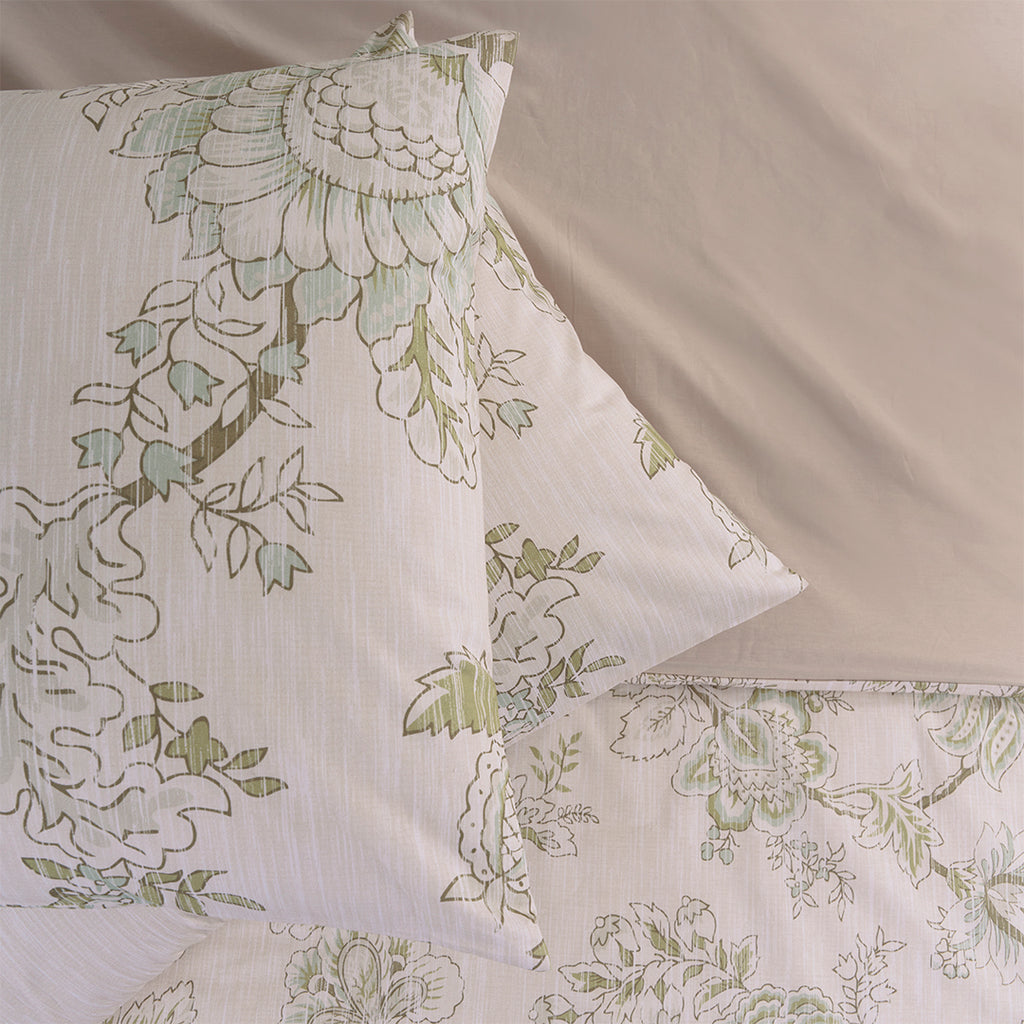 Alara Tek Kişilik %100 Pamuk Ranforce Nevresim Takımı Açık Bej 57 Tel (3 Parça)