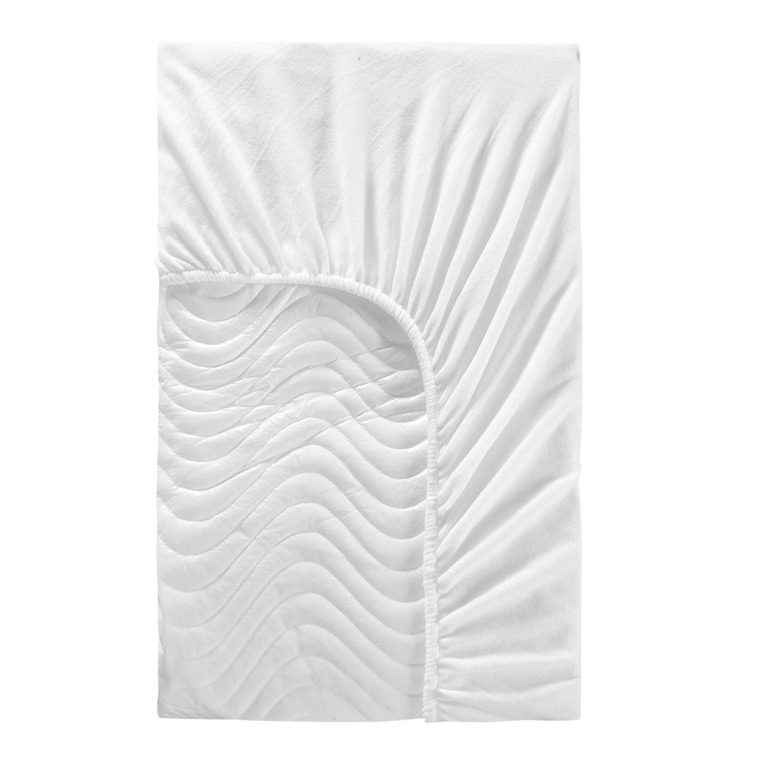 Luna Kapitone Sıvı Geçirmez Fitted Alez 200x200 cm Beyaz