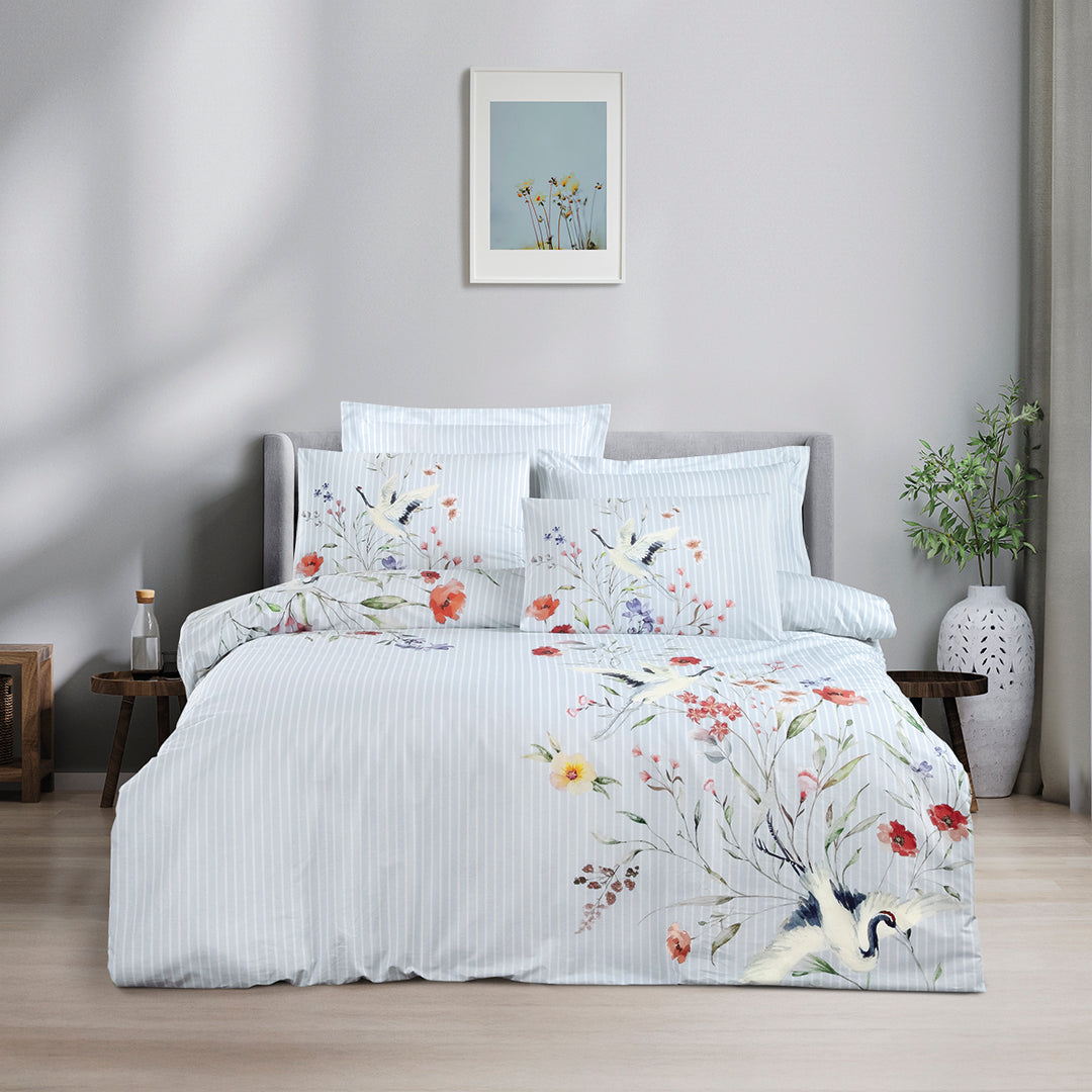 Avila Tek Kişilik Ranforce Nevresim Takımı Mavi (3 Parça)