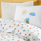 Baby Bee %100 Pamuk Ranforce Bebek Nevresim Takımı Beyaz (4 Parça) 57 Tel