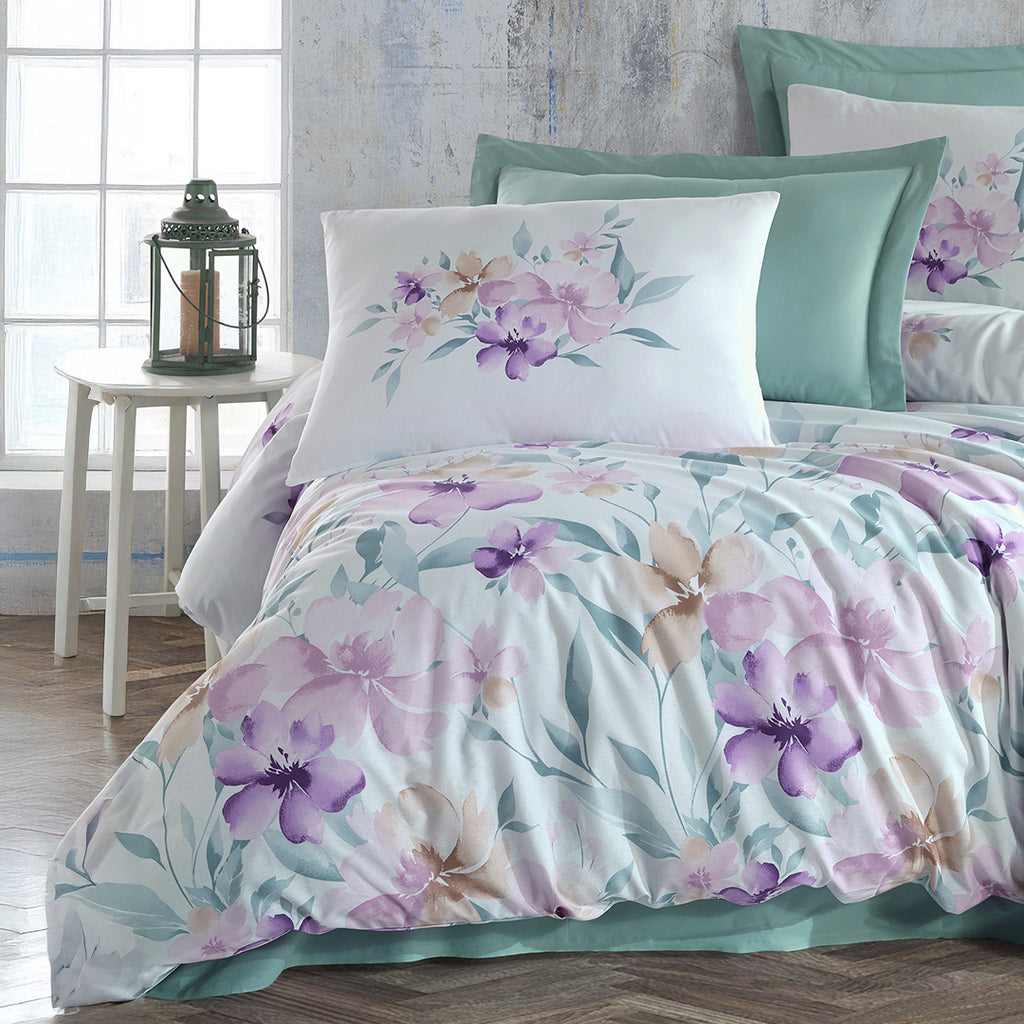 Cozy Tek Kişilik Ranforce Nevresim Takımı Mint (3 Parça)