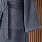 Dolce Microcotton Kapşonlu Unisex Bornoz İndigo M/L
