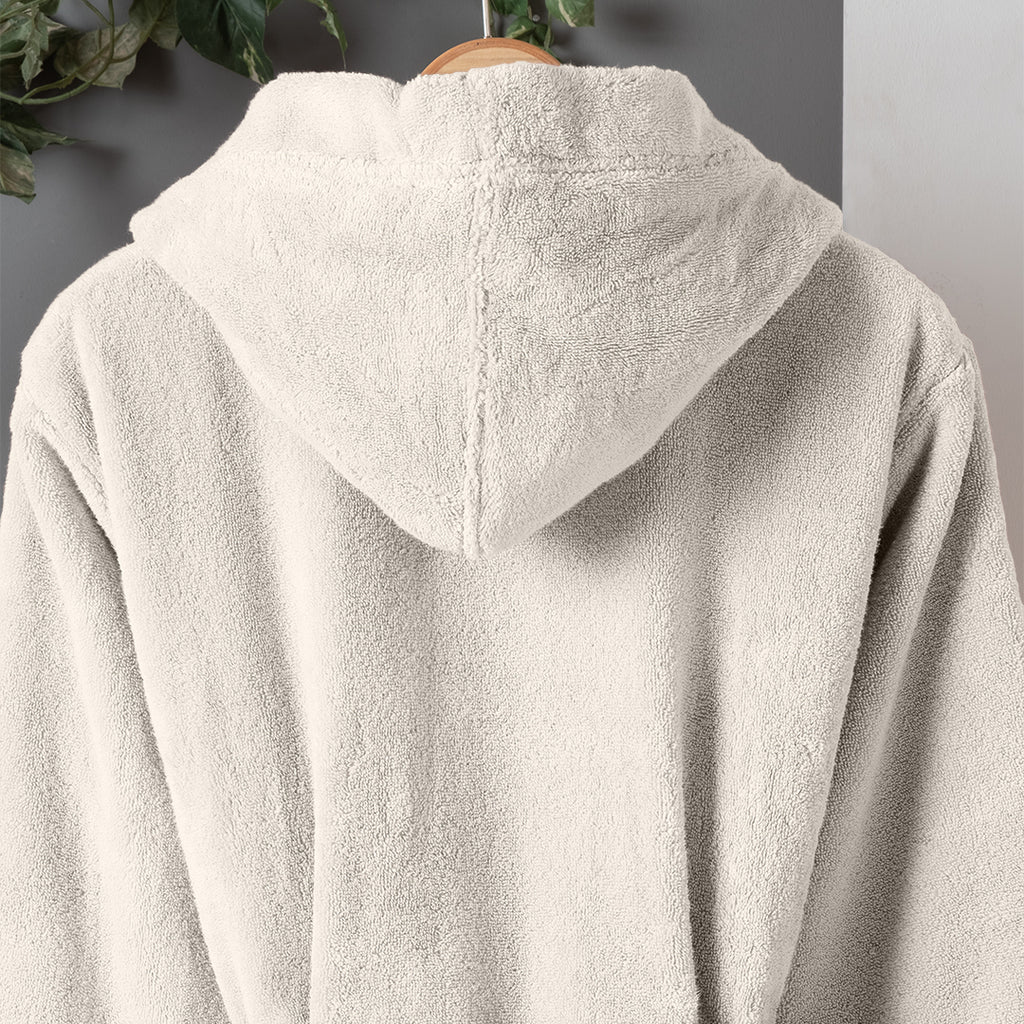 Dolce Microcotton Kapşonlu Unisex Bornoz Linen M/L