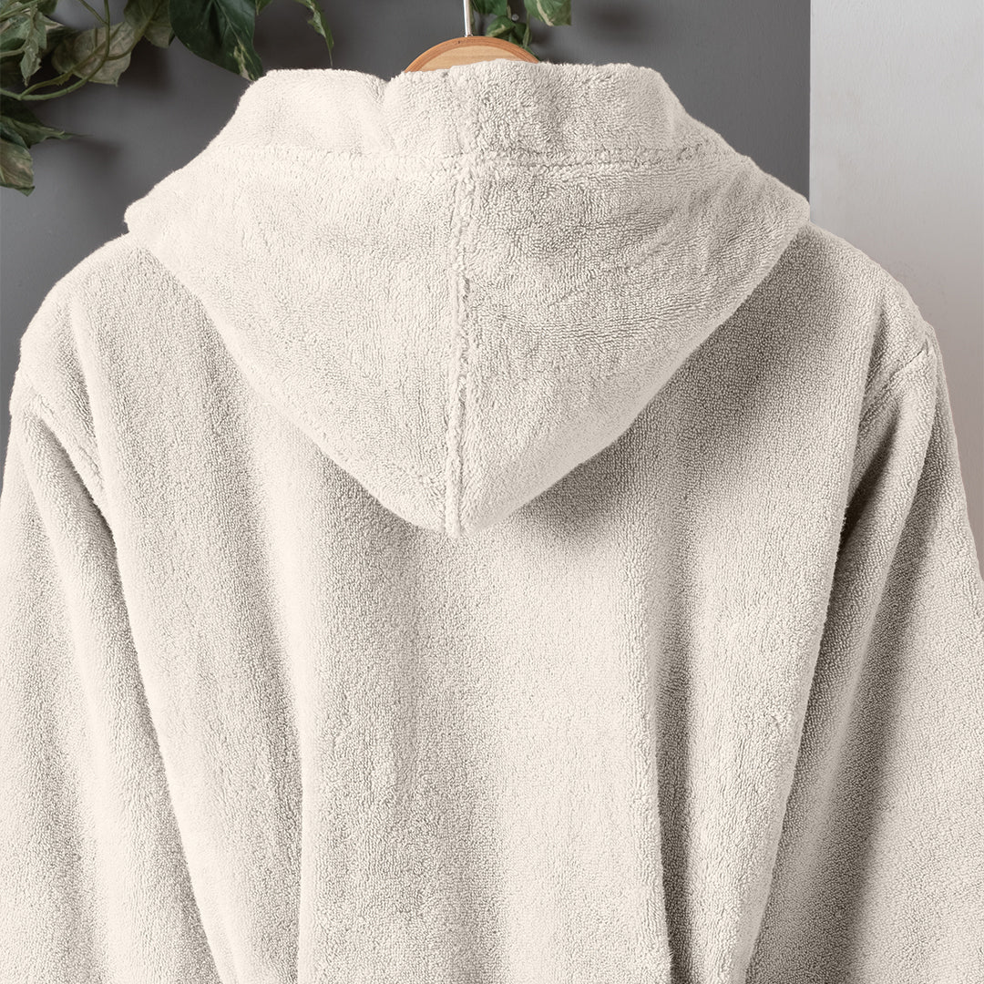 Dolce Microcotton Kapşonlu Unisex Bornoz Linen M/L