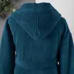 Dolce Microcotton Kapşonlu Unisex Bornoz Petrol L/XL