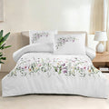 Garden Çift Kişilik %100 Pamuk Ranforce Nevresim Takımı Beyaz 57 Tel (4 Parça)