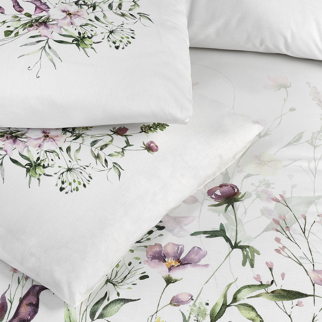 Garden Çift Kişilik %100 Pamuk Ranforce Nevresim Takımı Beyaz 57 Tel (4 Parça)
