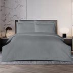 Infinity Çift Kişilik Poplin Nevresim Takımı Gri (6 Parça)