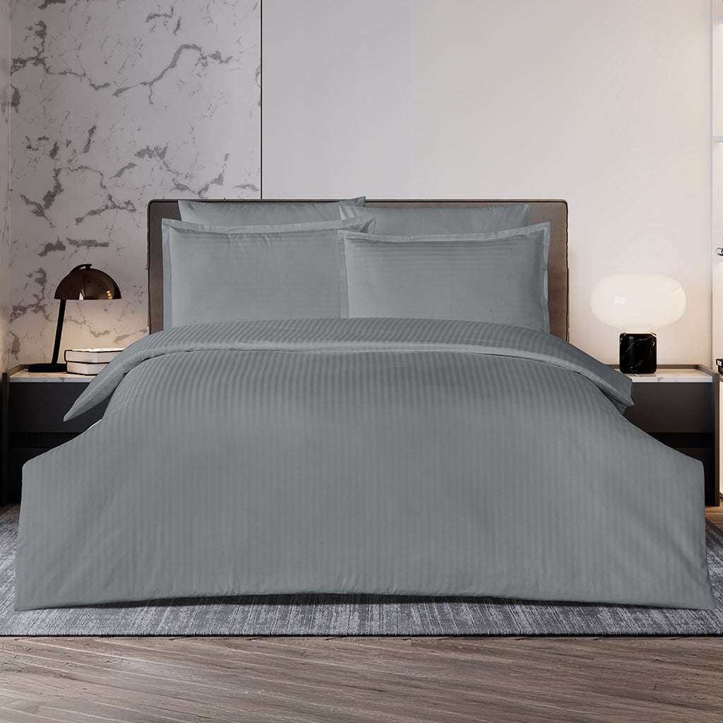 Infinity Tek Kişilik Poplin Nevresim Takımı Gri (4 Parça)