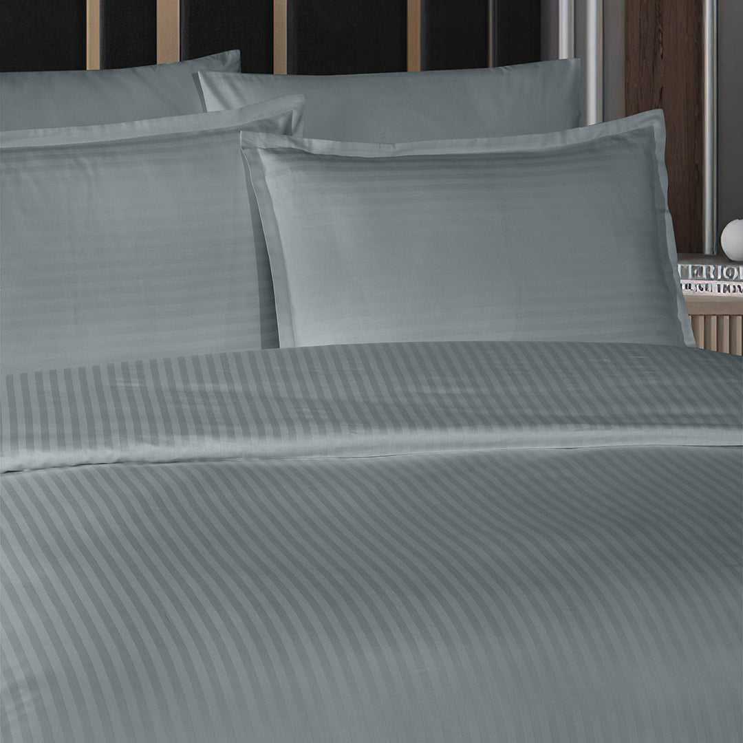 Infinity Tek Kişilik Poplin Nevresim Takımı Gri (4 Parça)