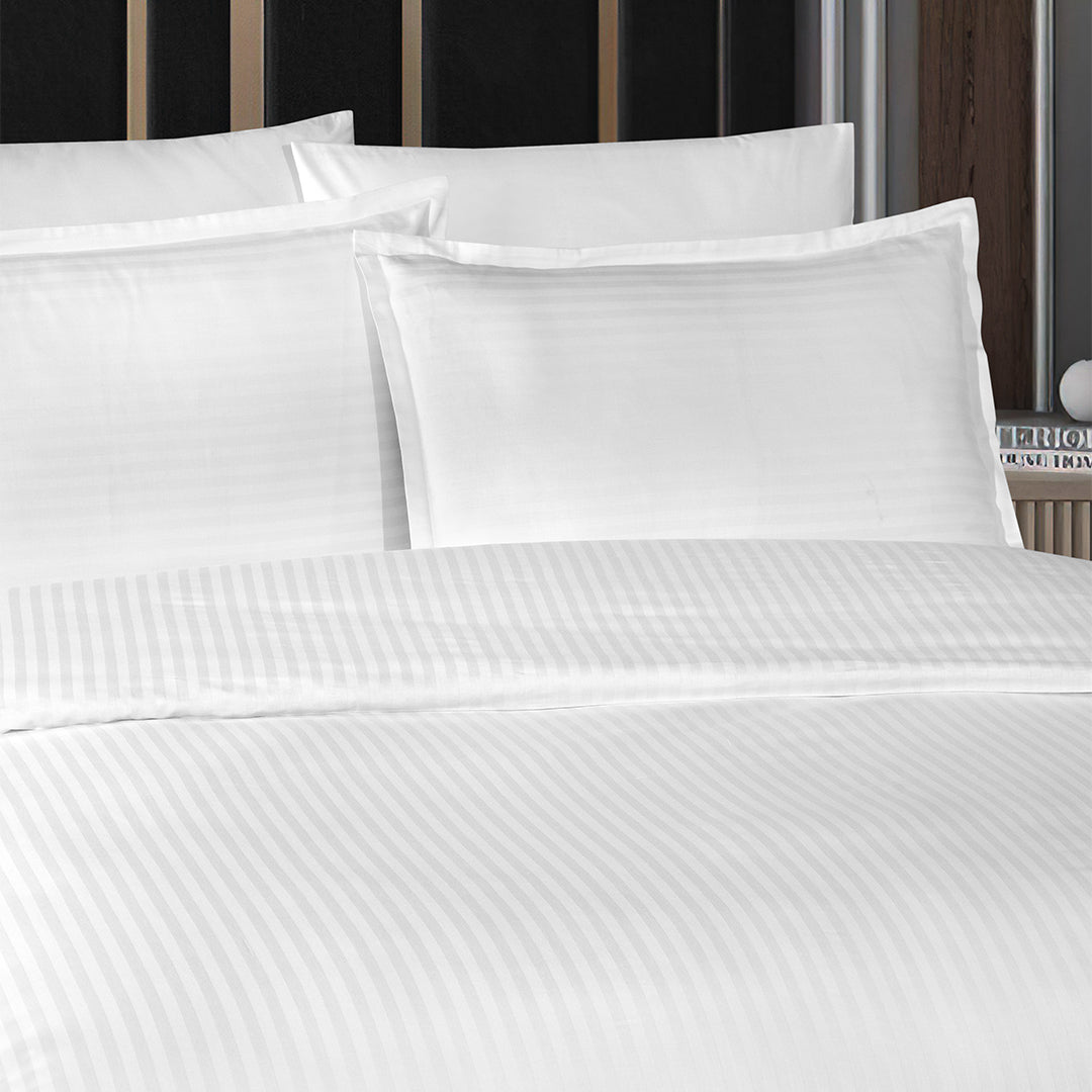 Infinity Çift Kişilik Poplin Nevresim Takımı Beyaz (6 Parça)
