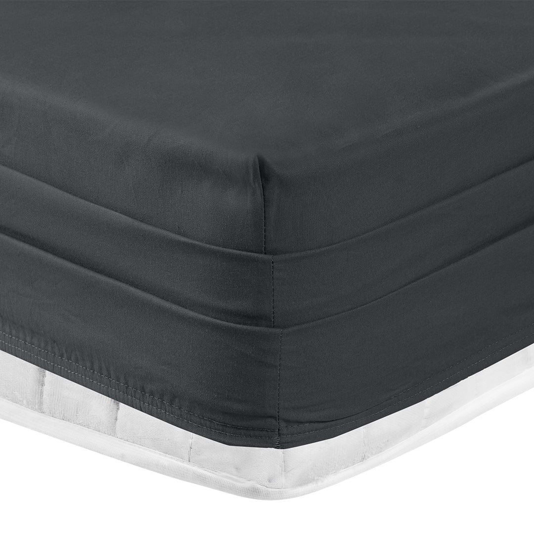 Infinity Çift Kişilik Poplin Nevresim Takımı Antrasit (6 Parça)
