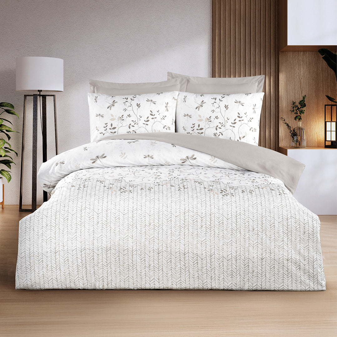 Linea Tek Kişilik Ranforce Nevresim Takımı Bej (3 Parça)