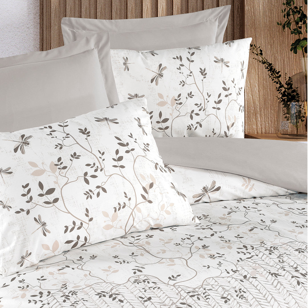 Linea Çift Kişilik Ranforce Nevresim Takımı Bej (4 Parça)