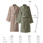 Lisse Bambu Aile Bornoz Seti Adaçayı Yeşili/Bej (6 Parça) M-L/L-XL