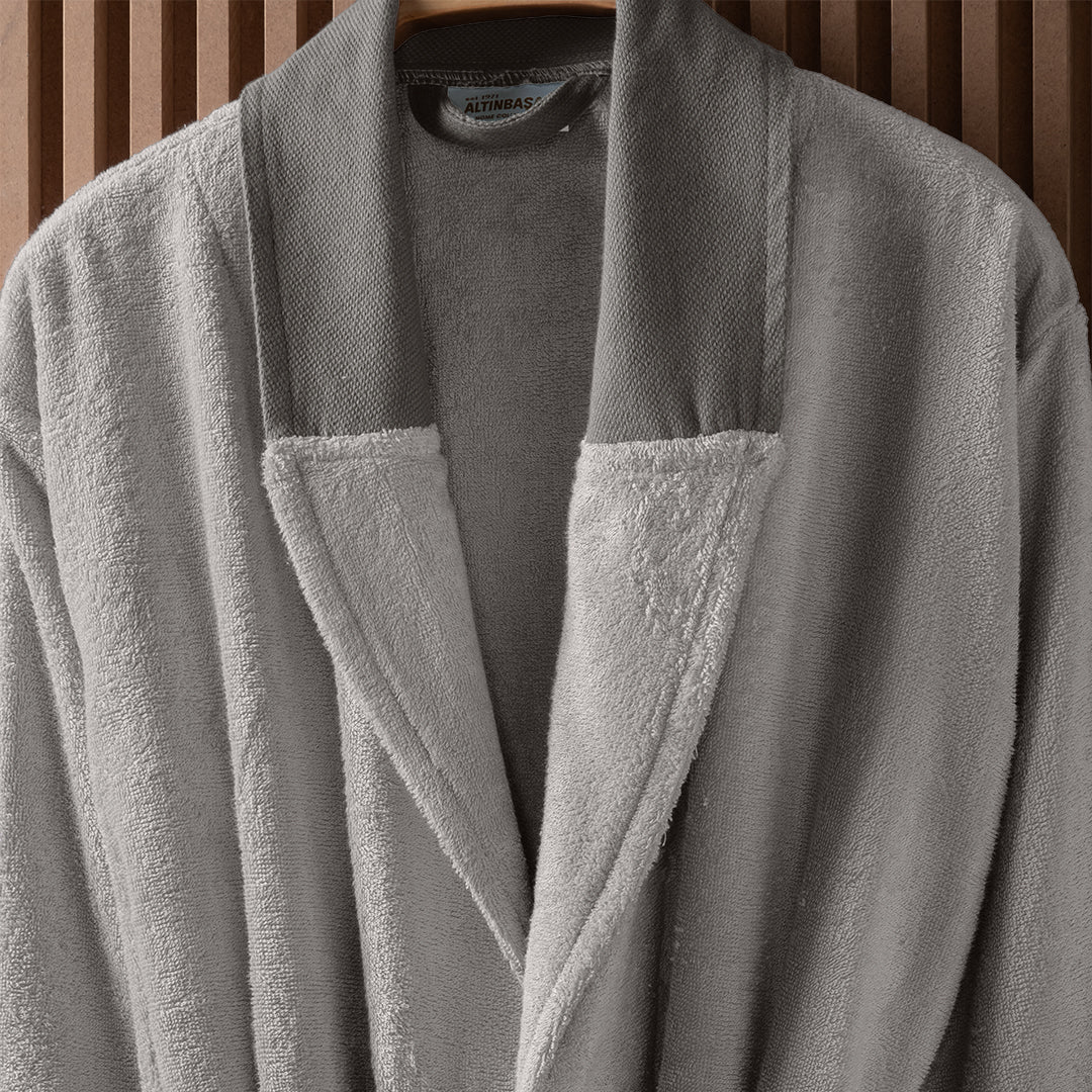 Orion Bambu Unisex Bornoz Gri L/XL