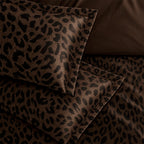 Roar Çift Kişilik %100 Pamuk Saten Nevresim Takımı Kahve 80 Tel (6 Parça)