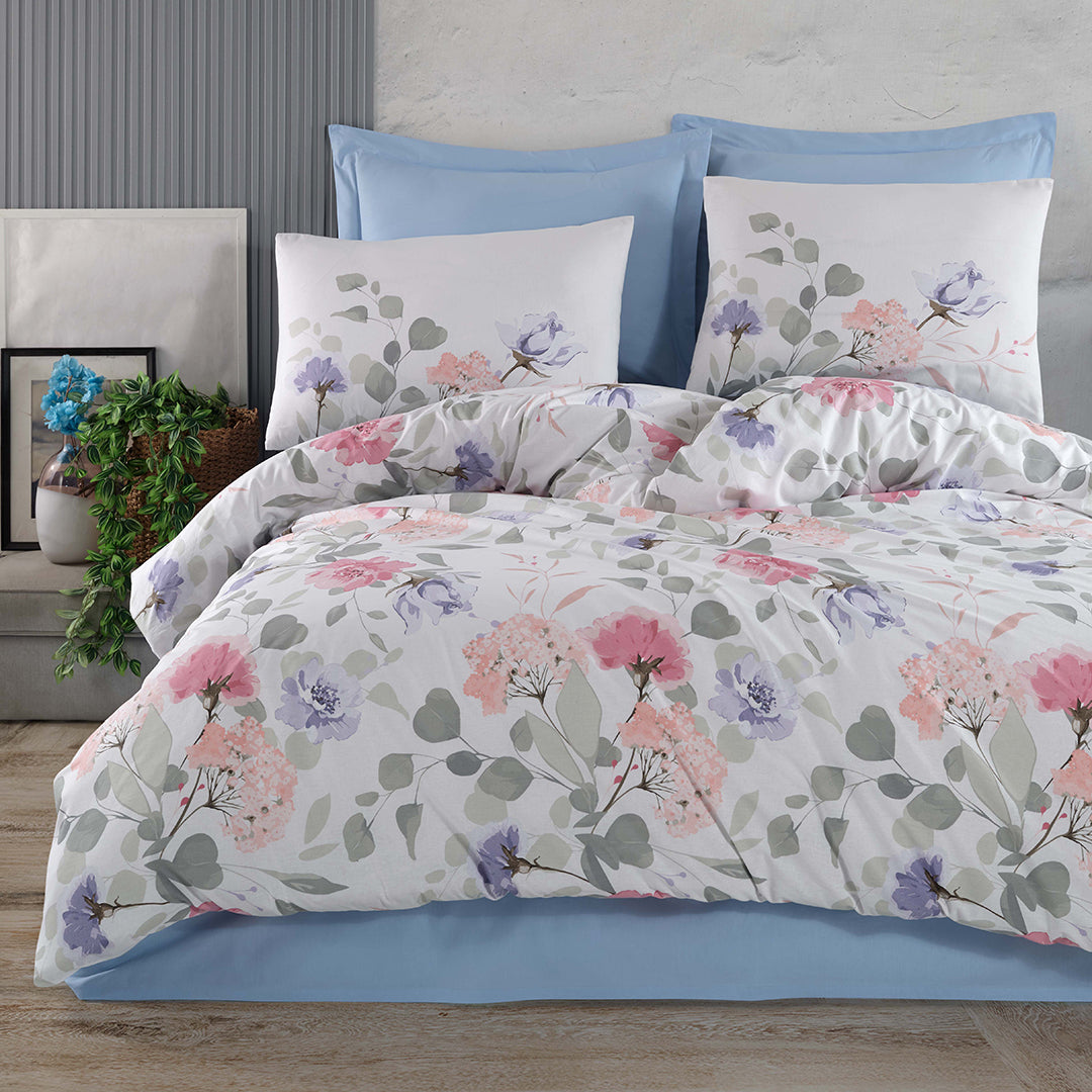 Tiffany Tek Kişilik Ranforce Nevresim Takımı Mavi (3 Parça)
